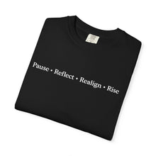 Load image into Gallery viewer, Pause • Reflect • Realign • Rise™ Essentials Tee - Black