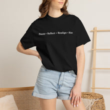 Load image into Gallery viewer, Pause • Reflect • Realign • Rise™ Essentials Tee - Black