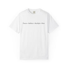 Load image into Gallery viewer, Pause • Reflect • Realign • Rise™ Essentials Tee - White