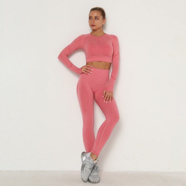 Women Sport Set For Gym - High Waist | Belly Control Leggings
