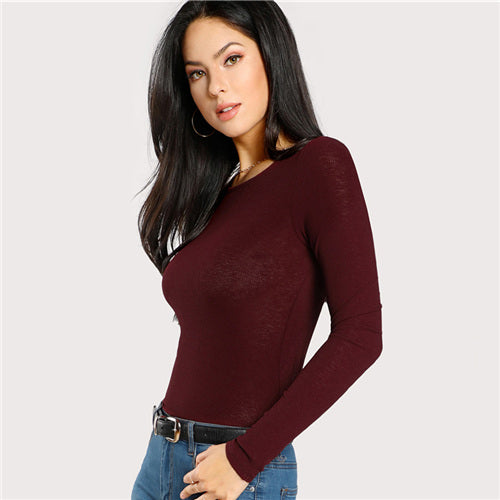 Burgundy Workwear Top