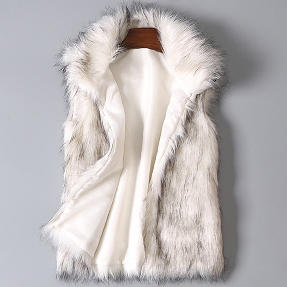 Faux Fur Vest Jacket