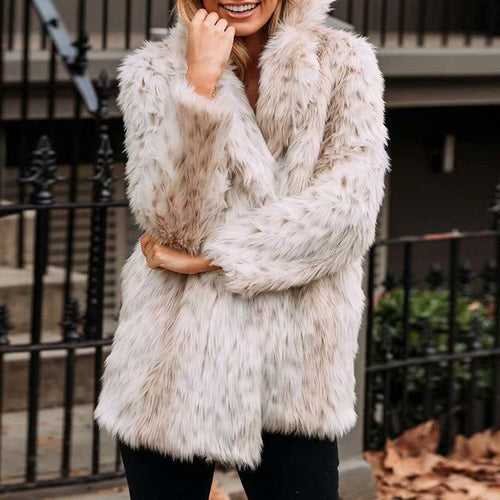 Leopard Print, Faux Fur Coat