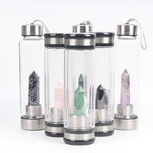 Load image into Gallery viewer, Water Bottle - Natural Quartz Crystal